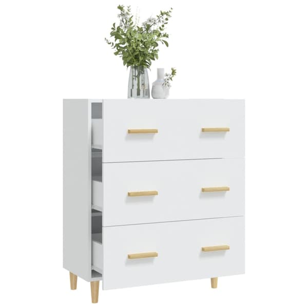 Skänk vit 70x34x90 cm konstruerat trä