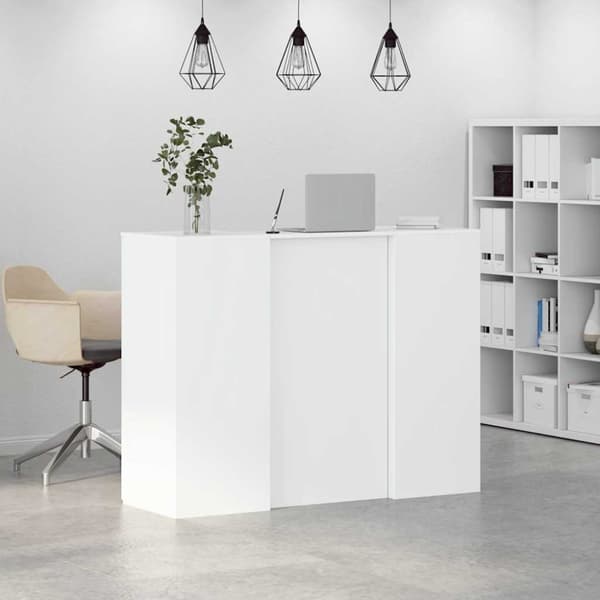 Receptionsdisk vit 135x50x103,5 cm konstruerat trä