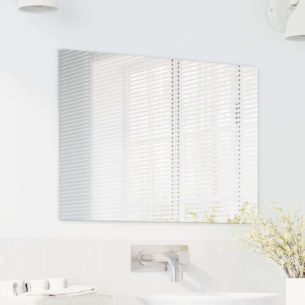 Väggspegel Rektangulär 70 x 50 cm härdat glas