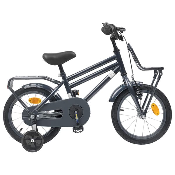 Barncykel 12 Tum för 2-4 åringar Mörkgrå