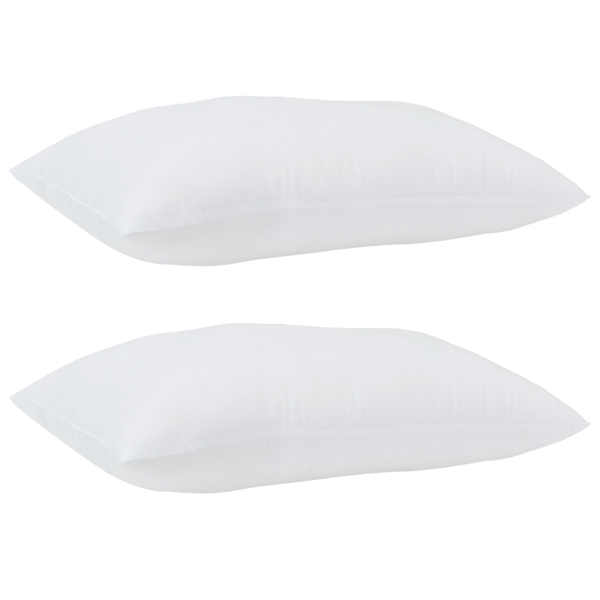 Kudde med kudde 2 pcs Vit 79 x 60 x 20 cm Polyester