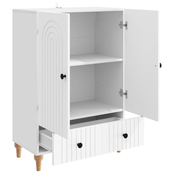 Sideboard med låda Vit 66 x 34,5 x 95 cm Konstruerat trä
