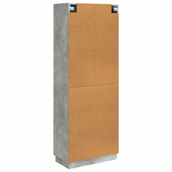 Skåpset 2 pcs Betonggrå Konstruerat trä