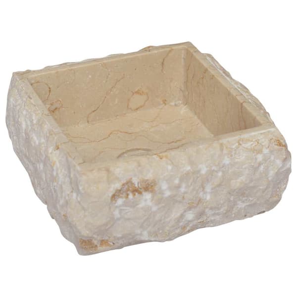 Handfat gräddvit 30x30x13 cm marmor