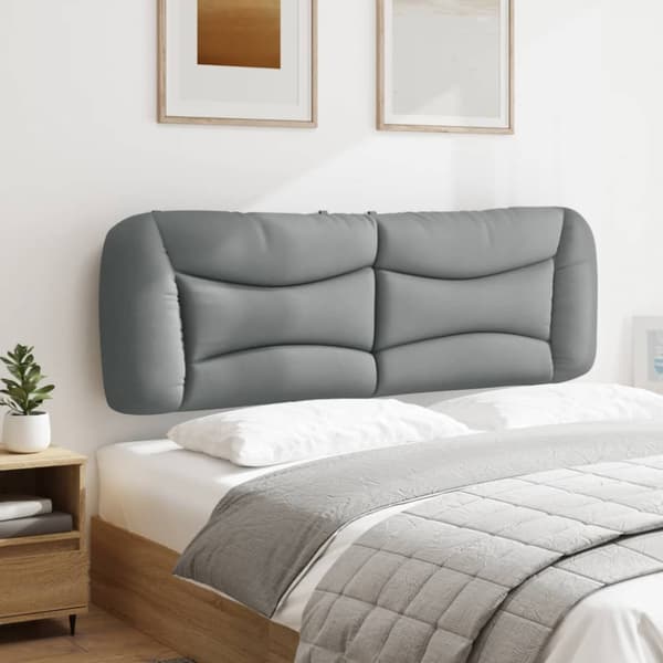 Headboard Cushion "Hvar" Light Grey 160 cm Fabric