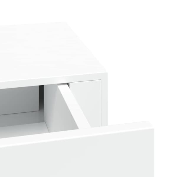 Väggmonterad låda vit 40x23,5x10 cm MDF