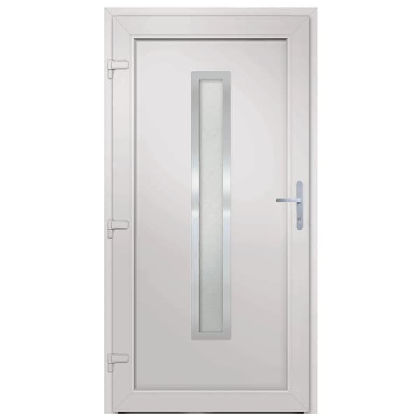 Ytterdörr vit 108x208 cm PVC