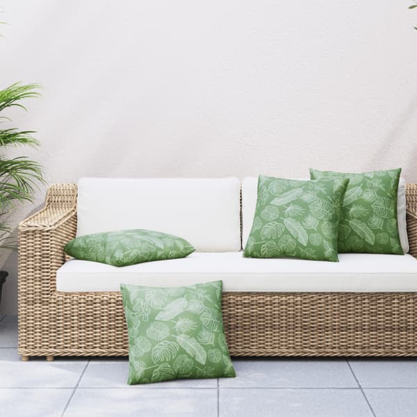 Spridda Kuddar Löv 4 pcs Bladmönster 60 x 60 cm Polyester Tyg