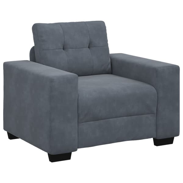 Soffset 3 pcs Mörkgrå 221 x 80 x 80 cm Sammet