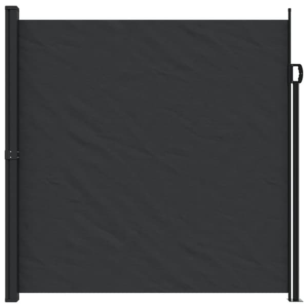 Infällbar sidomarkis 200x600 cm svart