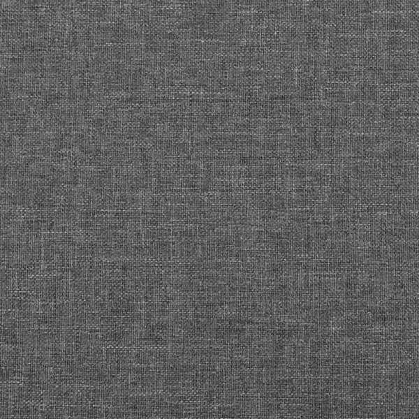 Sänggavel mörkgrå 144x5x118/128 cm tyg