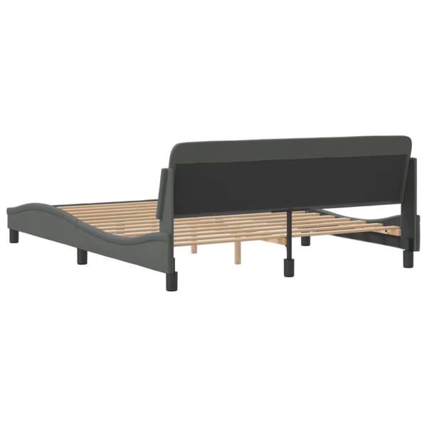 Bed Frame "Dover" Dark Grey 160x200 cm Fabric