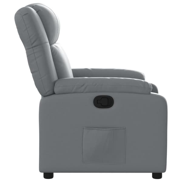 Reclinerfåtölj grå konstläder