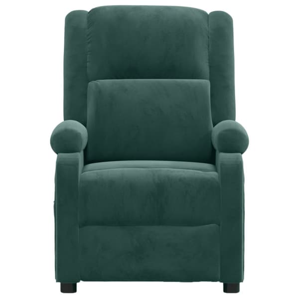 Reclinerfåtölj mörkgrön sammet