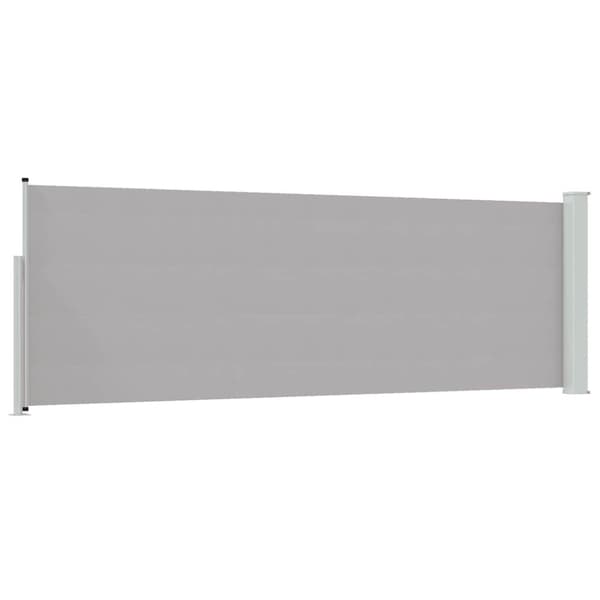 Infällbar sidomarkis 100x300 cm grå