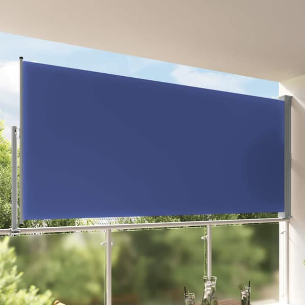 Infällbar sidomarkis 160x300 cm blå