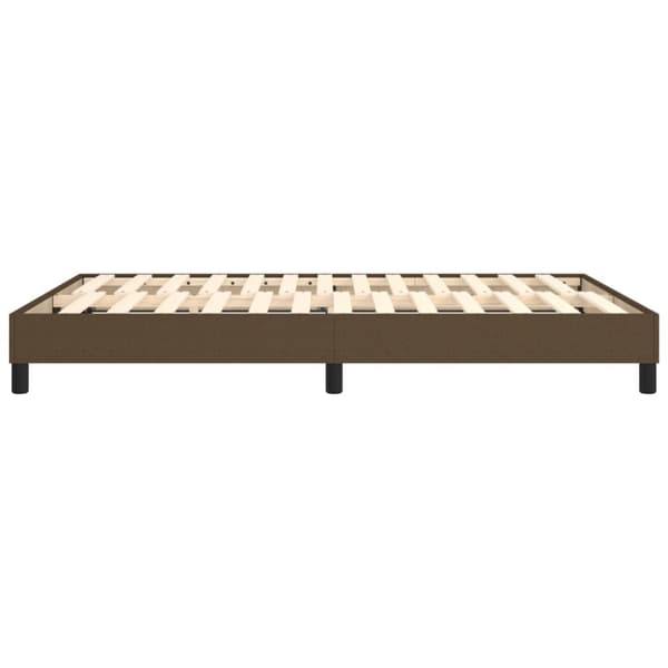 Boxspring-sängram mörkbrun 140x200 cm tyg