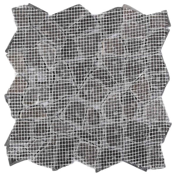 Mosaikplattor Mörkgrå 30 x 30 cm Marmor