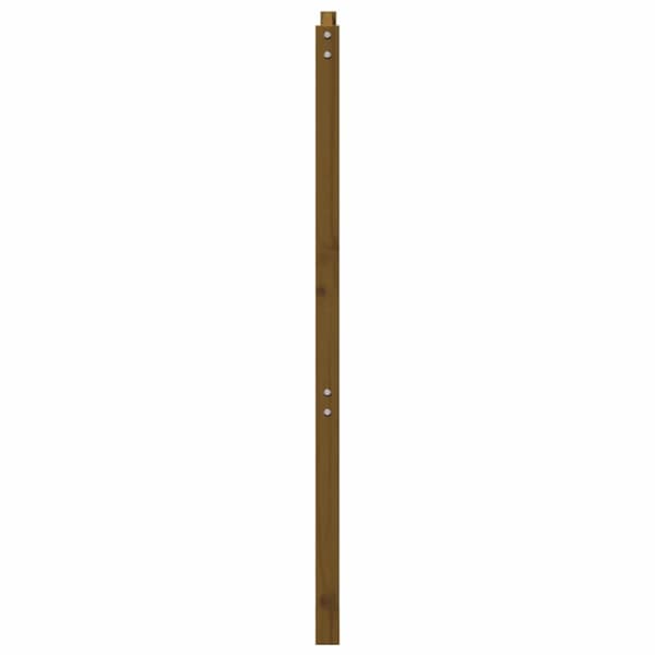 Sänggavel honungsbrun 206x4x100 cm massiv furu