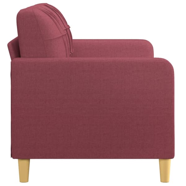 2-sitssoffa vinröd 140 cm tyg