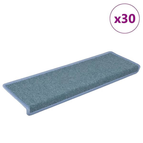 Trappmattor 30 st 65x21x4 cm havsblå rektangulär kant