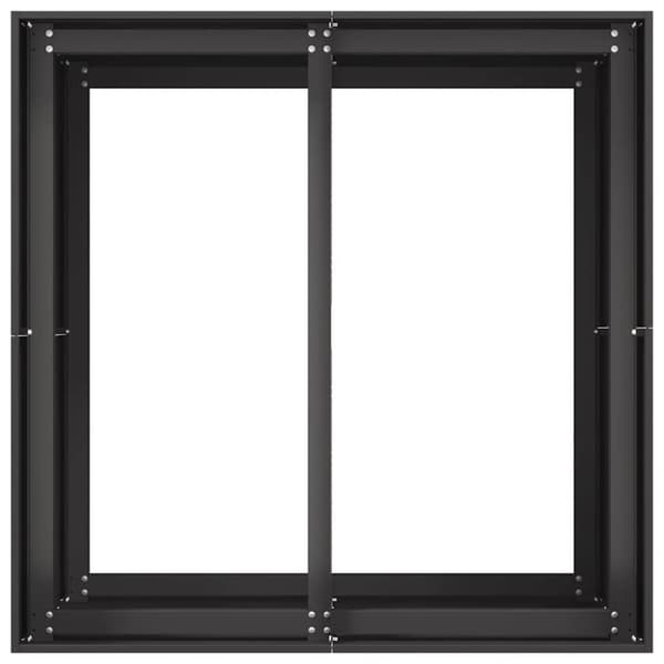 Odlingslåda svart 80x80x80 cm stål