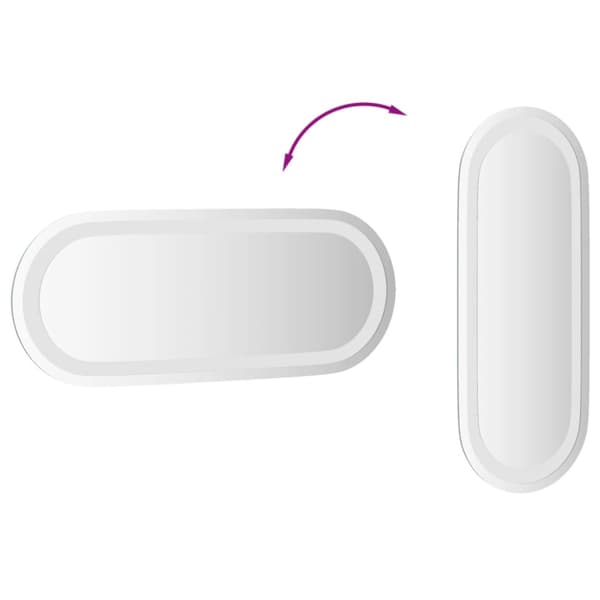 Badrumsspegel LED 50x20 cm oval