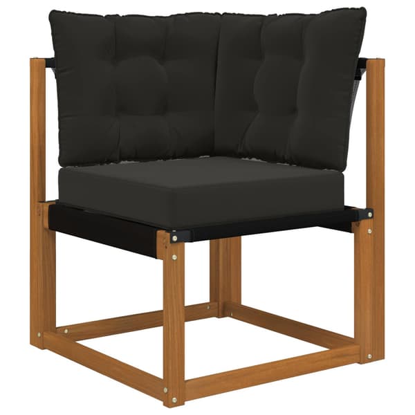 Utomhus Soffa Kudde 3 pcs Svart Polyester