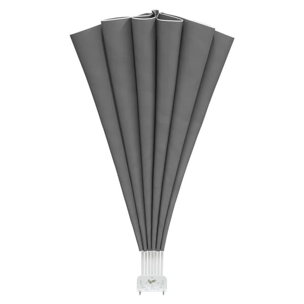 Balkongskärm Ø 400 cm Polyester Ljusgrå