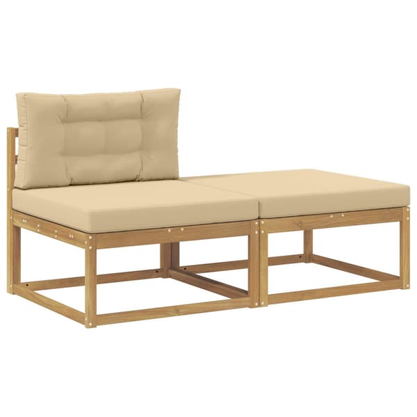 2 Stycke Utomhuspall Polyester Vit