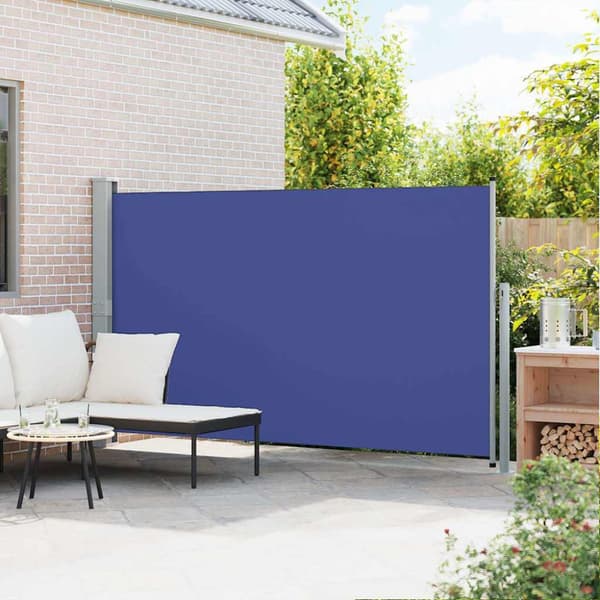 Infällbar sidomarkis 170x300 cm blå