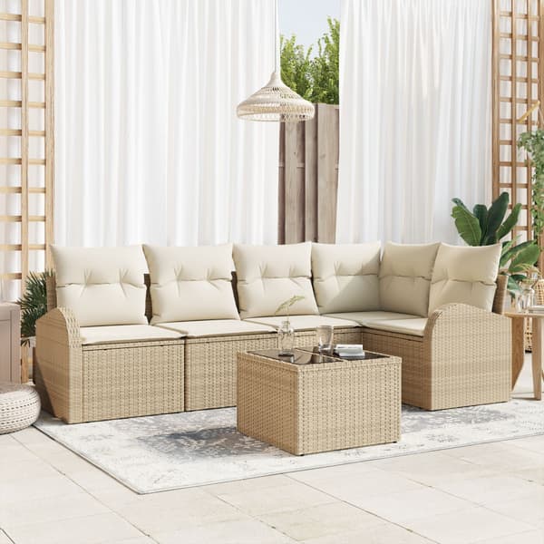 Soffset med kudde Beige Polyester