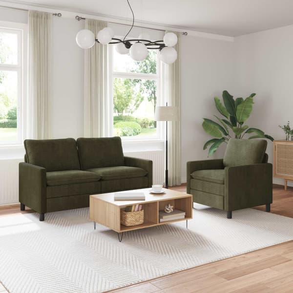 Soffset 2 st Grön Polyester