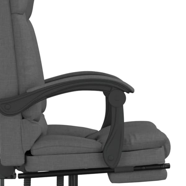 Massagestol med vilfåtölj mörkgrå tyg
