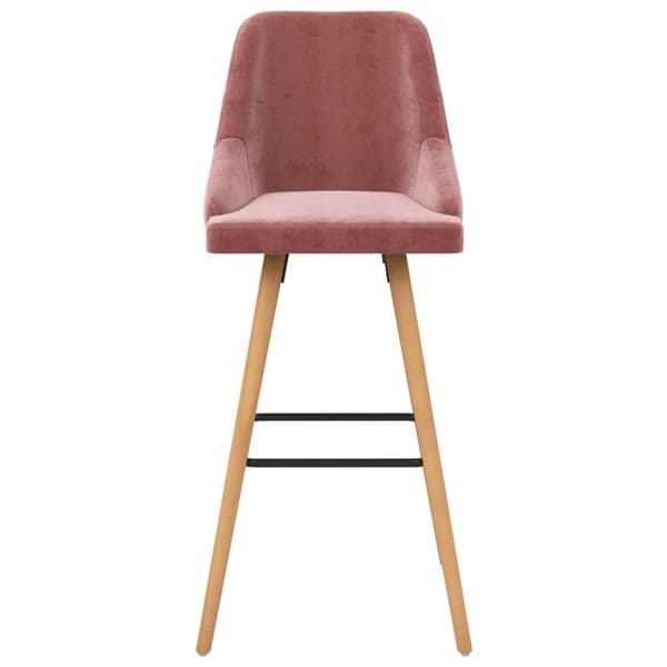 Barstolar 2 st rosa sammet