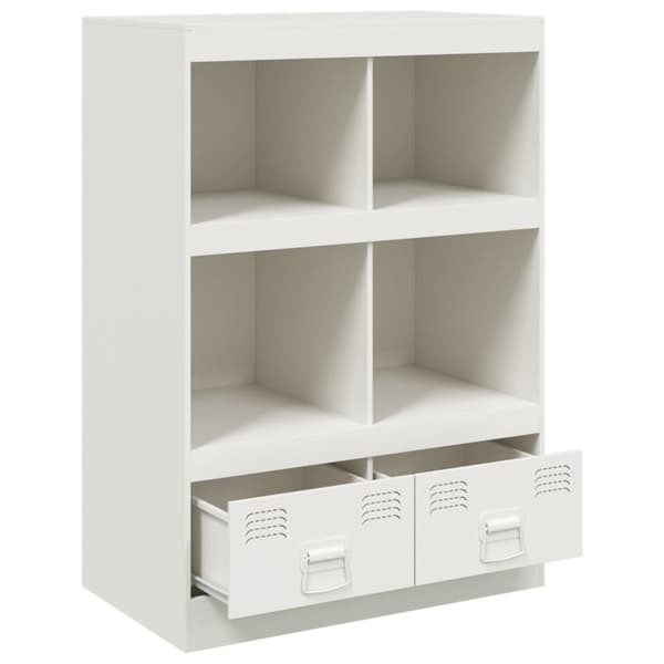 Högskåp vit 67x39x95 cm stål