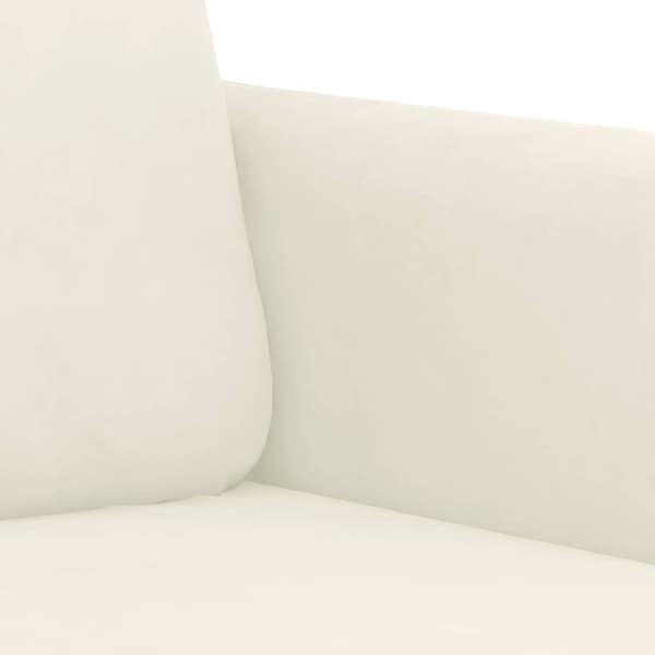 Soffa 2-sits gräddvit 140 cm sammet