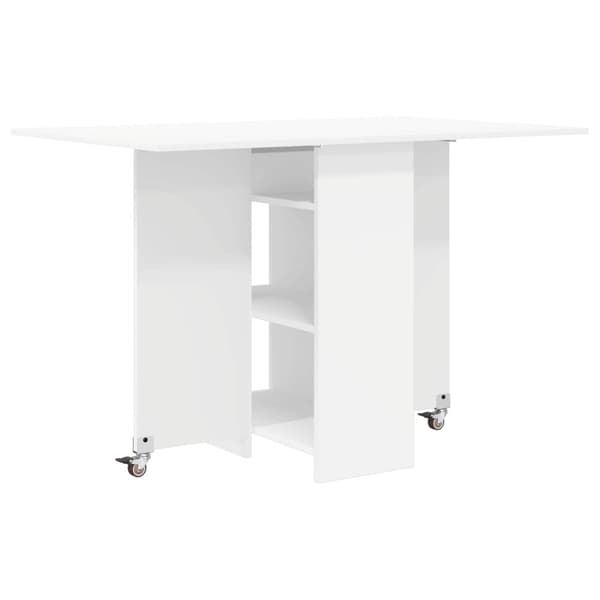 Matbord 115 x 70 x 75 cm Konstruerat trä Vit Rektangulär