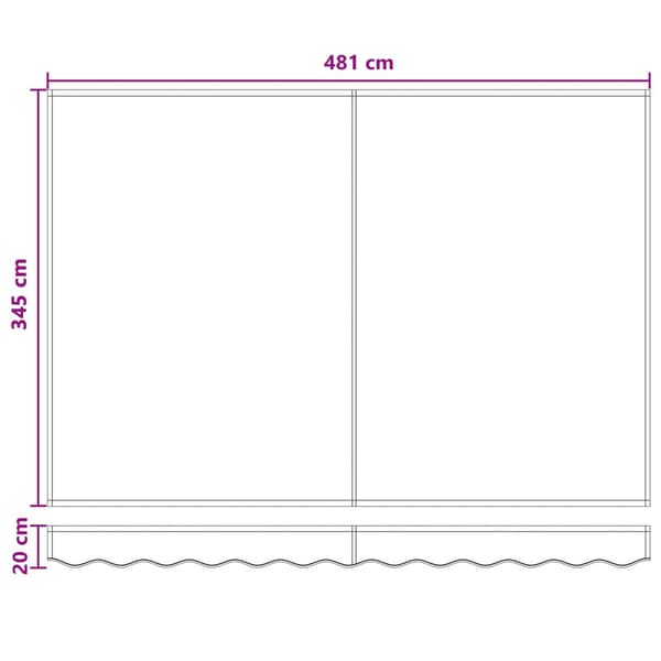 Markisväv Mörkgrön 5 × 3,5 m Polyester