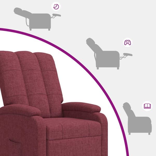 Recliner Vinröd Tyg