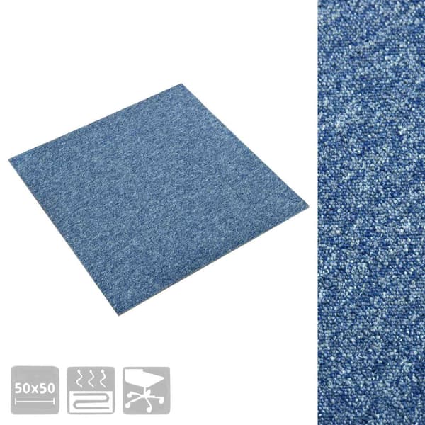 Matta 20 pcs Blå 50 x 50 cm 100% Polypropen