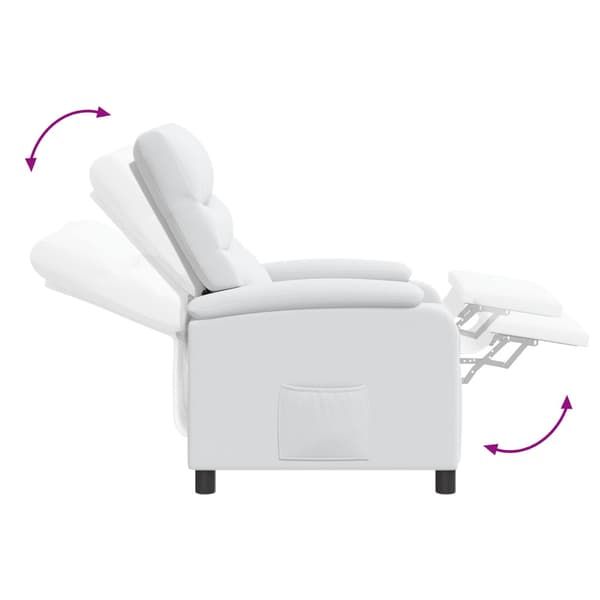 Recliner Vit Konstläder