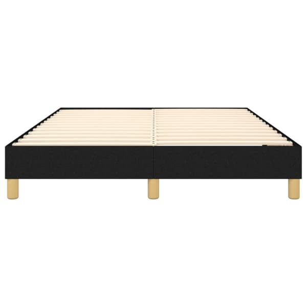 Boxspring-sängram svart 140x200 cm tyg