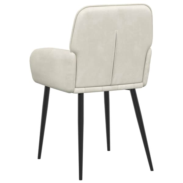 Matstolar 2 pcs Sammet Gräddvit 57 x 50 x 85 cm