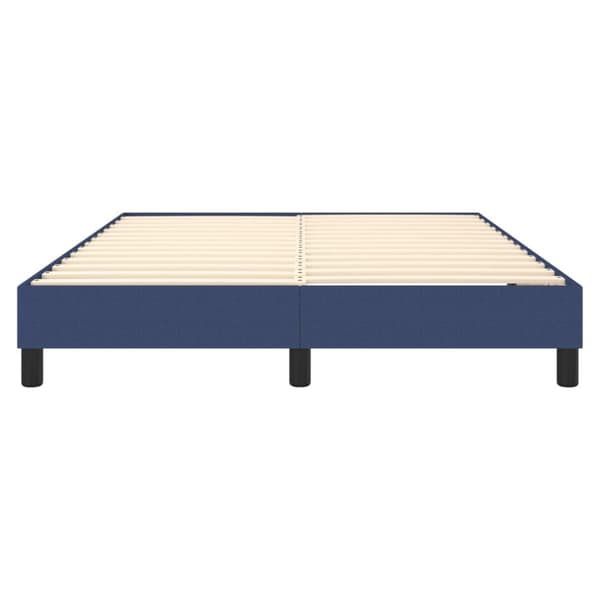 Boxspring-sängram blå 140x190 cm tyg