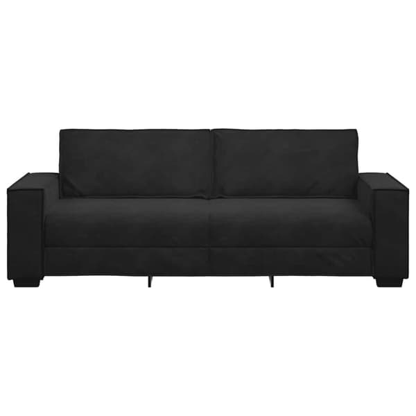 3-sitssoffa svart 220x78x84 cm sammet