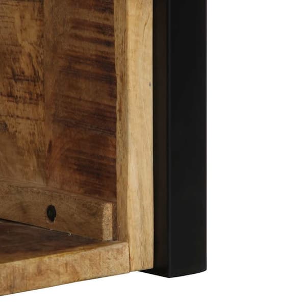 Sängbord 40x35x40 cm massivt grovt trä mango
