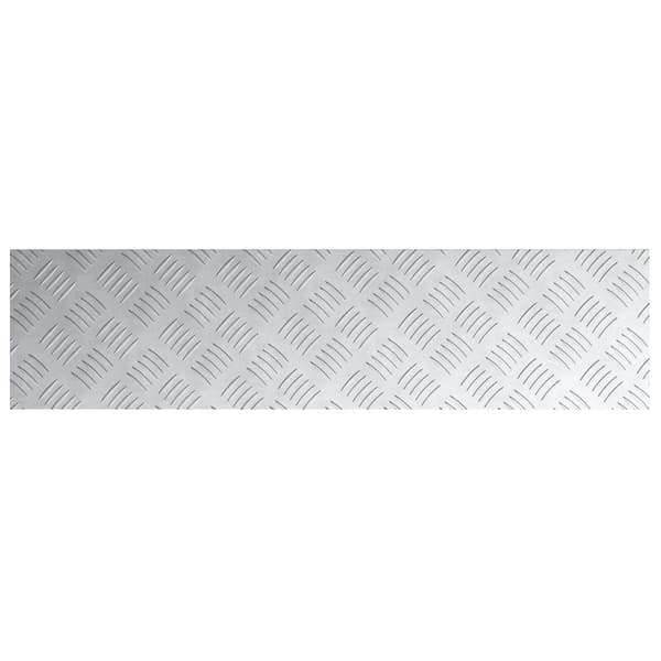 Trappsteg Rektangulär 4 pcs Silver 80 x 20 cm Aluminium
