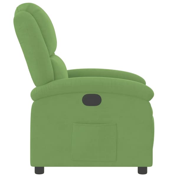 Reclinerfåtölj ljusgrön sammet