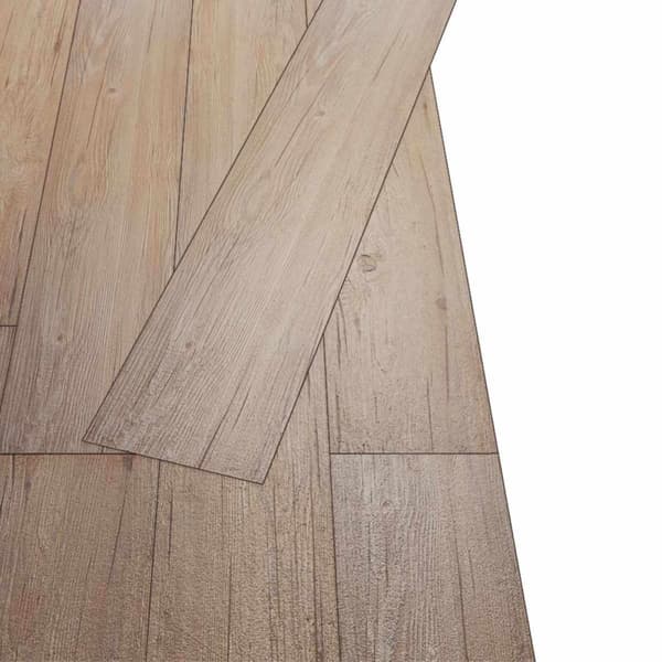 Golvplankor 18 pcs Ek Brun 2,51 m² PVC